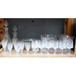 Stuart Crystal, Waterford and other cut glass including fruit bowls, vases, drinking glasses,