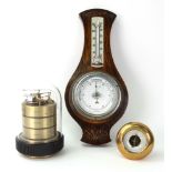 Barigo Germany: a barometer, thermometer, hygrometer with two tier vacuum, 17cm high,