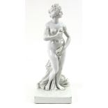 A Meissen white glazed porcelain figure of Venus, late 18th/early 19th century,