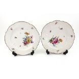 A pair of Hochst porcelain plates, circa 1770,