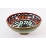 A Poole Pottery 'Delphis' pattern bowl by Carol Cutler, initialled 'CC' to base, 26cm diameter.