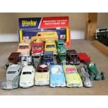 A collection of Dinky toy cars to include; a Rolls Royce Silver Wraith, Rover 75, Hudson Sedan,