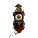 FHS Germany: a reproduction Dutch mahogany gilt metal mounted wall clock,