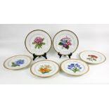 A set of six Haviland porcelain plates, 20th century,