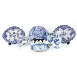 A group of blue and white Dutch Delft, late 19th/early 20th century,