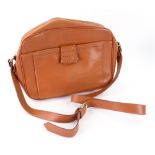 A tan leather Burberry shoulder bag, with leather shoulder strap,