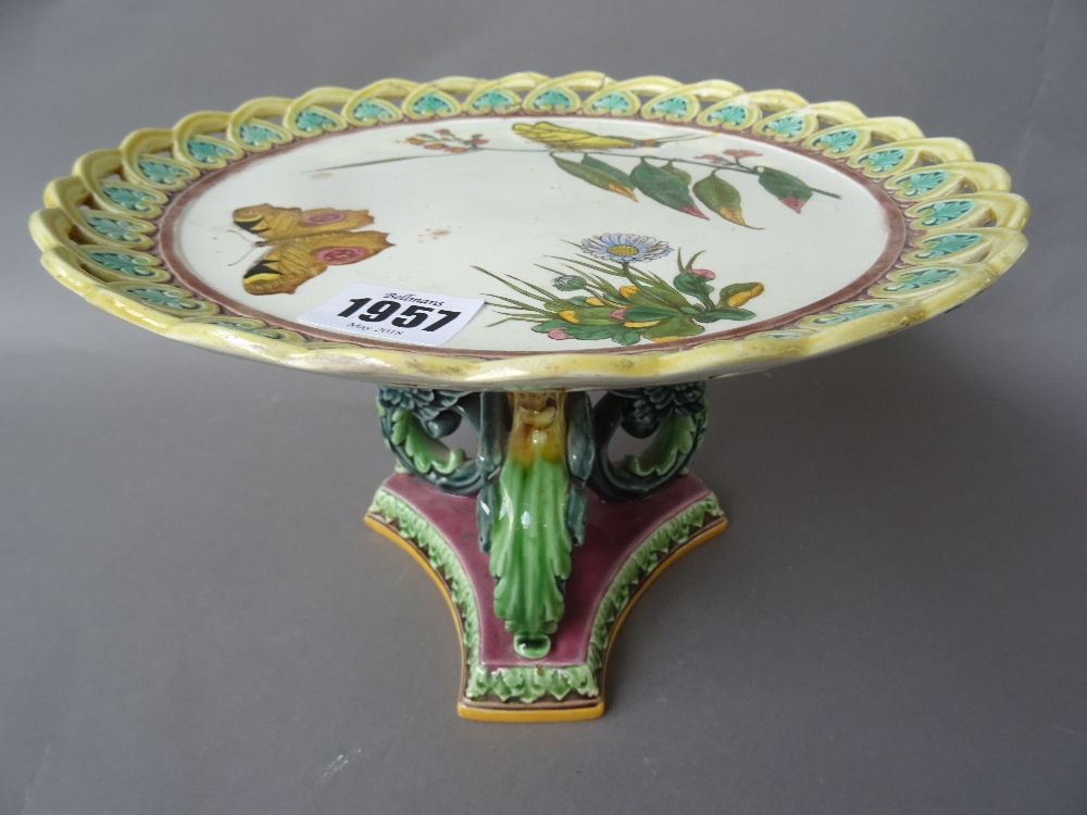 A Wedgwood earthenware part dessert service, 1870's, printed and coloured with birds,