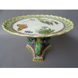 A Wedgwood earthenware part dessert service, 1870's, printed and coloured with birds,