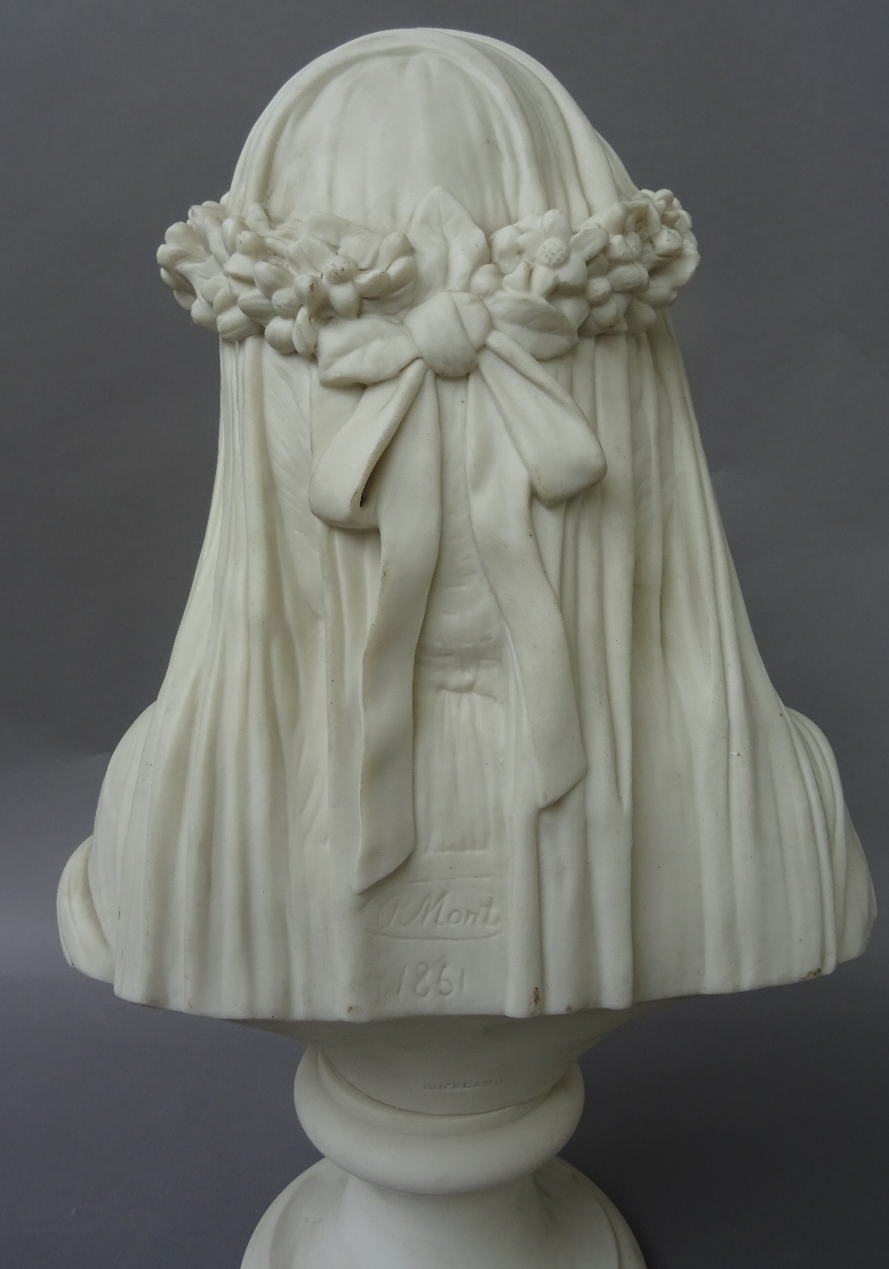 A Copeland parian bust of `The Bride', circa 1861, - Image 4 of 5