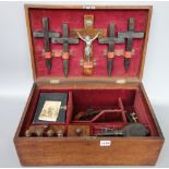 A vampire killing kit, 19th century mahogany box with later additions,
