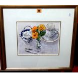 David Henley (b.1949), Still life, watercolour, signed and dated 1994, 23cm x 28cm.