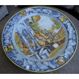 A modern Italian maiolica charger, of large proportions,