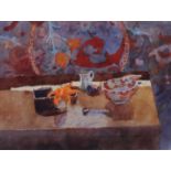 Christa Gaa (1937-1992), Still life, watercolour, 29cm x 38.5cm.