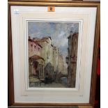 Hervey d'Egville (1891-1951), A Venetian backwater, watercolour, signed with monogram, 32.