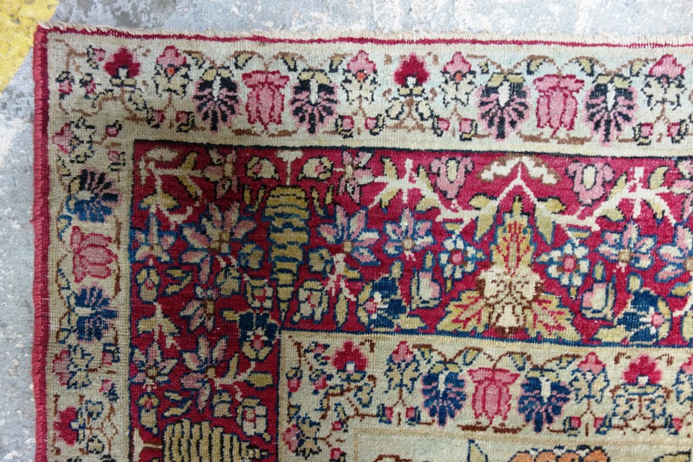 A Kerman Laver Tree of Life prayer rug, Persian, - Image 5 of 7