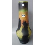 A Daum Nancy acid etched cameo vase,