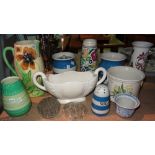 Ceramics including; Poole pottery vase, Shorter & Sons jug, Shelly vase and sundry, (qty).