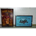 A 20th century wooden 'Wine Bar' advertising sign, with carved decoration, 40cm wide x 60cm high,