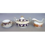 A group of mostly New Hall porcelain tea and coffee wares, late 18th/early 19th century,