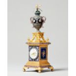 A George III ormolu, Geneva enamel and paste set automaton timepiece For the Chinese market,