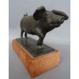 David McFall (Scottish 1919-1988), The Sow, bronze, signed, numbered 1/8,