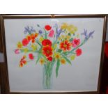 Paul Gell (Contemporary), Spring flowers, watercolour, signed and dated '87, 69cm x 86cm.