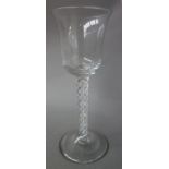 A mixed twist wine glass, circa 1765,