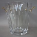 A Baccarat glass champagne bucket or wine cooler, late 20th century,