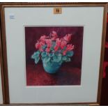 Janet Skea (b.1947), Cyclamen, watercolour, signed, 23.5cm x 22cm.