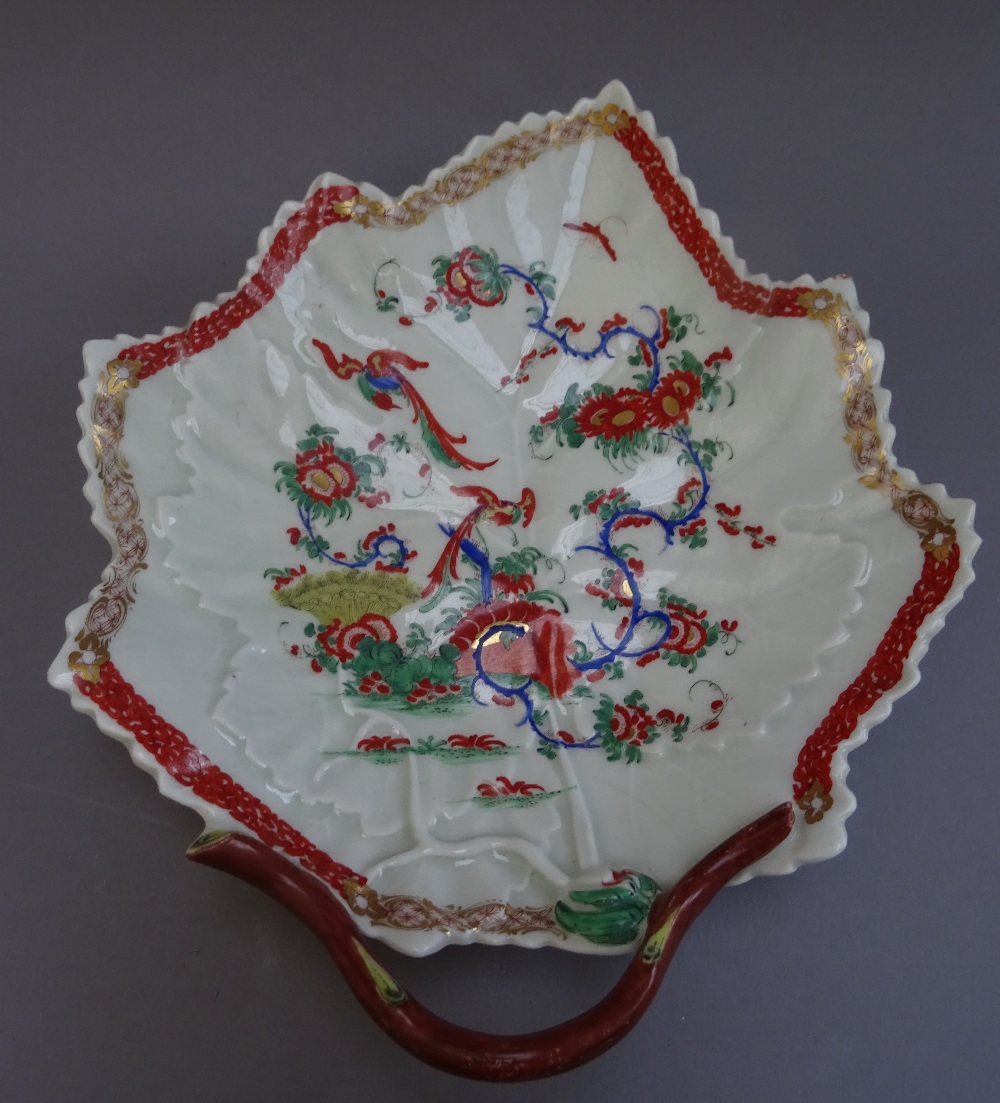 A Worcester leaf shaped dish, circa 1770, - Image 2 of 3