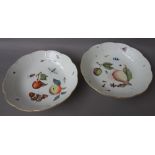 A pair of Meissen shaped circular saucer dishes, circa.