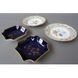 A pair of Meissen porcelain dishes, 20th century,