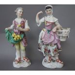 A pair of German porcelain figures, late 19th century,
