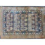 An antique North West Persian part silk rug,