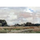 Edward Wesson (1910-1983), Near Dunsfold, watercolour, signed and inscribed, 32cm x 49cm.