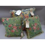 A pair of French needlework cushions,