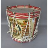 A wooden bound metal bandsman's parade drum by Henry Potter & Co.