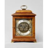 A Modern walnut cased chiming bracket clock Retailed by Mappin & Webb, By Kieninger, Germany,
