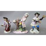 Eleven porcelain monkey band figures, 20th century, part sets and singles (a.f.), the tallest 14.