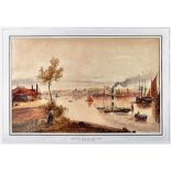 James Pattison Cockburn (1778-1847), Greenwich from the Isle of Dogs, watercolour,