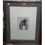 Milein Cosman (20th century), Two bears, etching, signed in pencil, 15cm x 12.5cm.