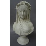 A Copeland parian bust of `The Bride', circa 1861,