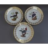 Three Nast porcelain cabinet plates, early 19th century,