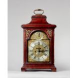 A George III mahogany bracket clock By William Fleetwood, London With an ogee pediment,