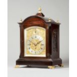 A Late Victorian mahogany three train quarter chiming bracket clock By Webster, London,