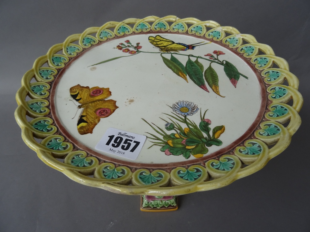 A Wedgwood earthenware part dessert service, 1870's, printed and coloured with birds, - Image 2 of 7
