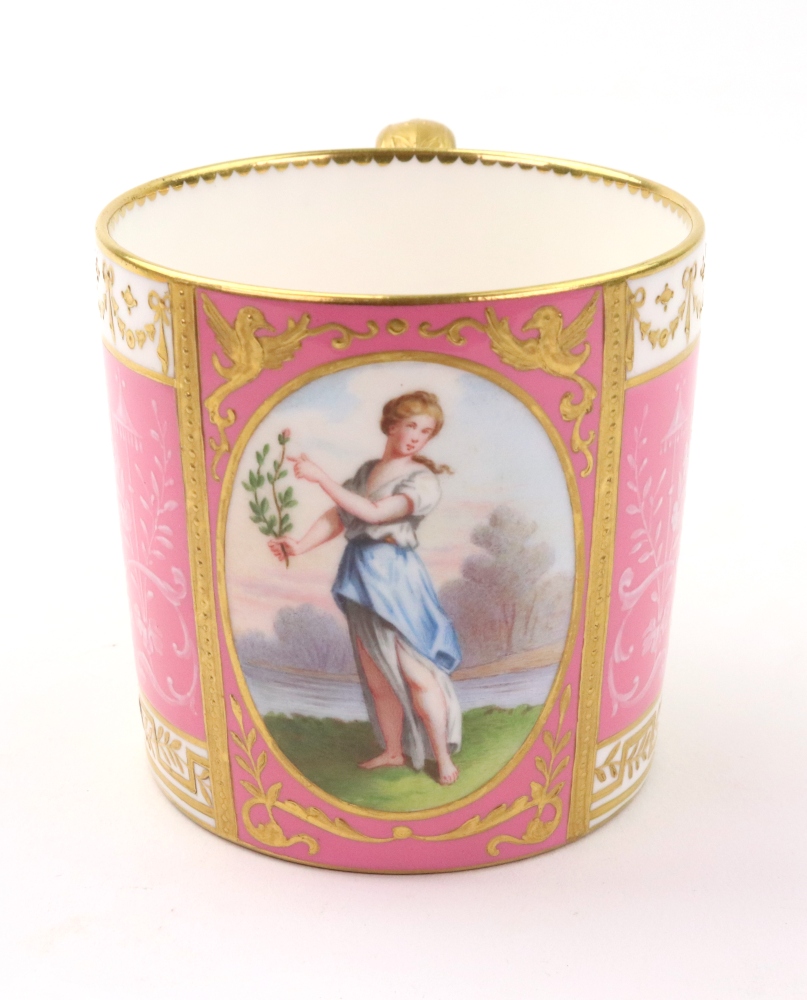 A Mintons pink ground coffee can and saucer, late 19th century, - Image 7 of 22