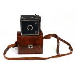 An Adina-Duplar 1:11 German 'baby box' camera, in leather carrying case.