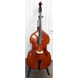 A quarter size double bass, 20th century, the bridge stamped 'Geoffrey Astill',