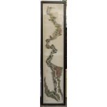 A print of Tombleson's panoramic map of the Tames and Medway, this copy published 1970,